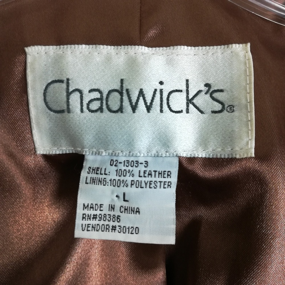 Chadwicks Chestnut Brown Leather Button-Front Coat - Picture 6 of 12